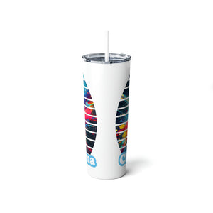 Skinny Steel Tumbler with Straw, 20oz