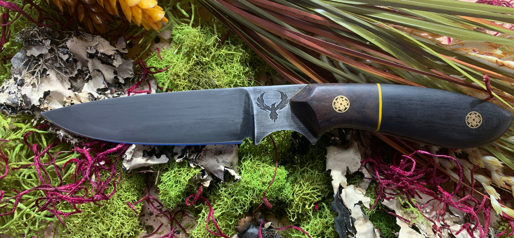 Custom EDC Knife 1095 High Carbon With Hamon